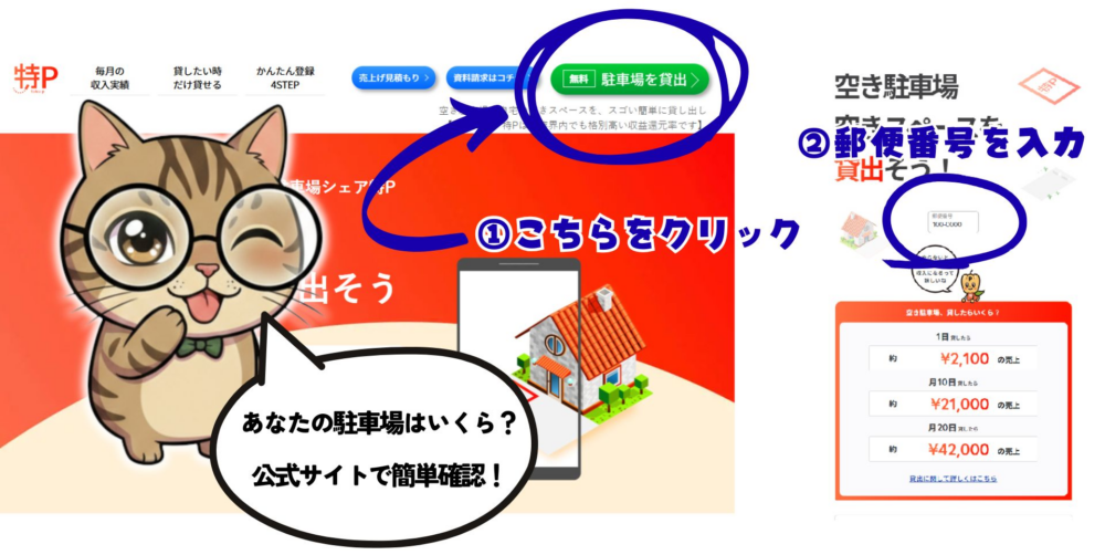 公式サイトの使い方