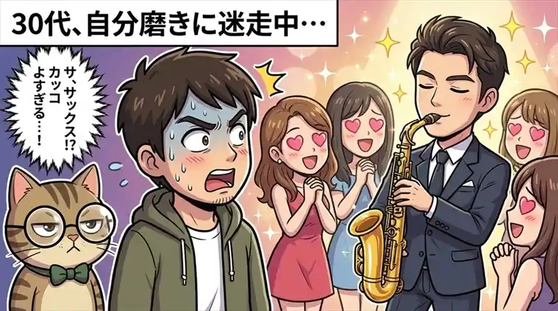 憧れのサックスを自宅で学びたいが教室に通う勇気がない女性の悩み