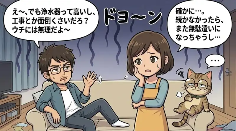 ピッチャー型の浄水器タイプ。ペットボトル購入の必要がなく手軽に続けられるメリットを公開。