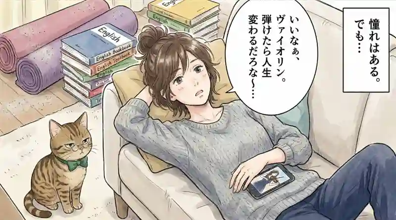 大人になってからヴァイオリンを始めたいが、敷居の高さを感じて悩む女性