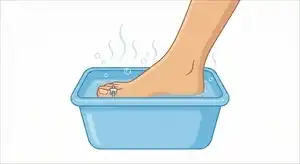 お湯で温める手順